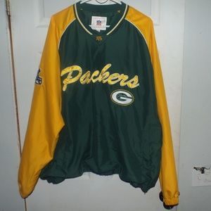 Vintage Mens NFL Green Bay Packers Pullover Jacket